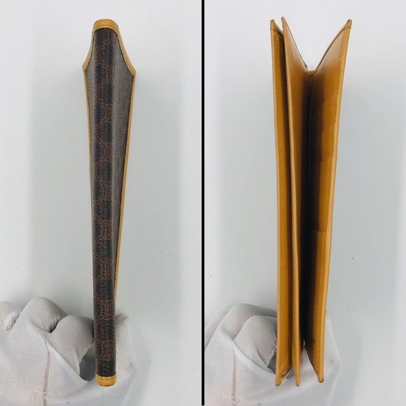 Auth Céline Macadam brown leather bi-fold wallet - Picture 4 of 10